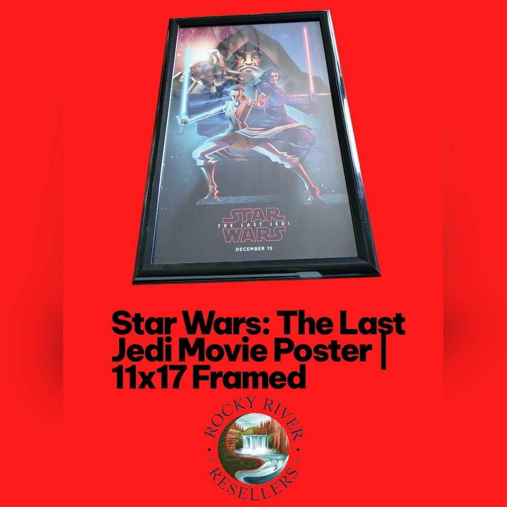 Star Wars: The Last Jedi Movie Poster | 11x17 Framed | Artist: Kaz Oomori | RRR
